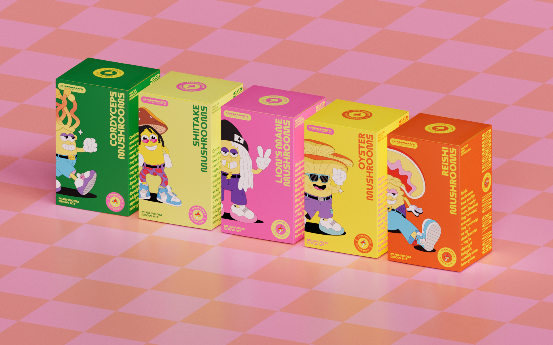 Brand identity from This January for Wiz Khalifa's Mushrooms